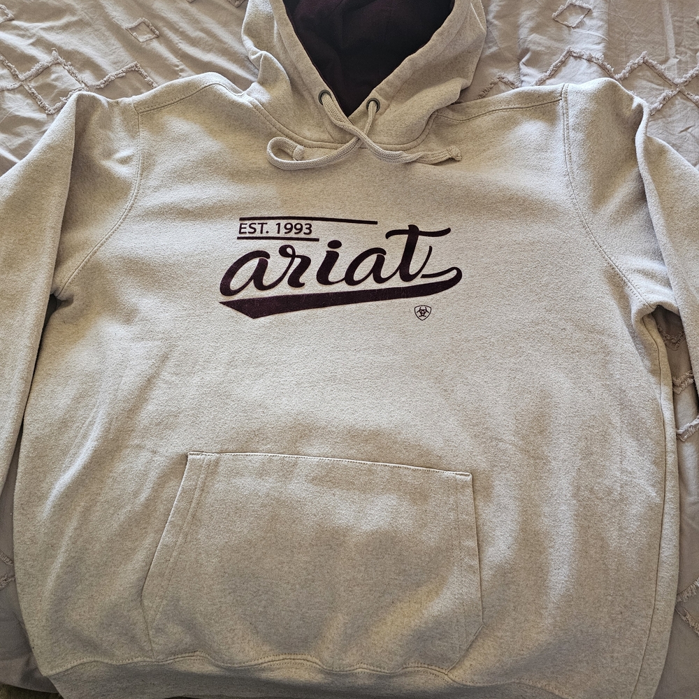Ariat Men's Light Gray Hoodie